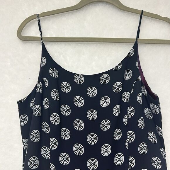 Women Retro Style Shift Dress Polka Dots Spaghetti Strap Pouf Mini Dress Sz 10 - Picture 2 of 9